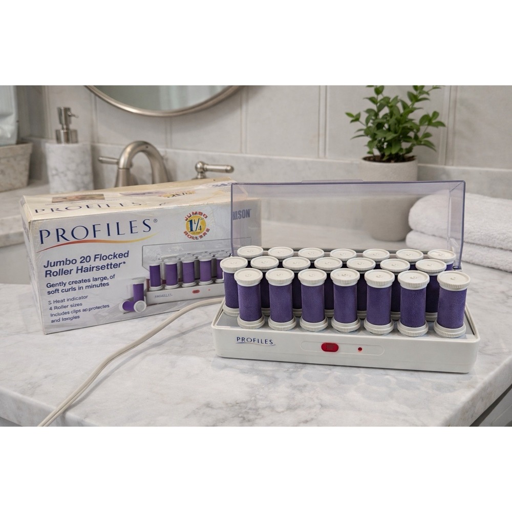 Belson Profiles Spa 20‎ Roller Hairsetter Flocked Curlers Set P8329 Tested